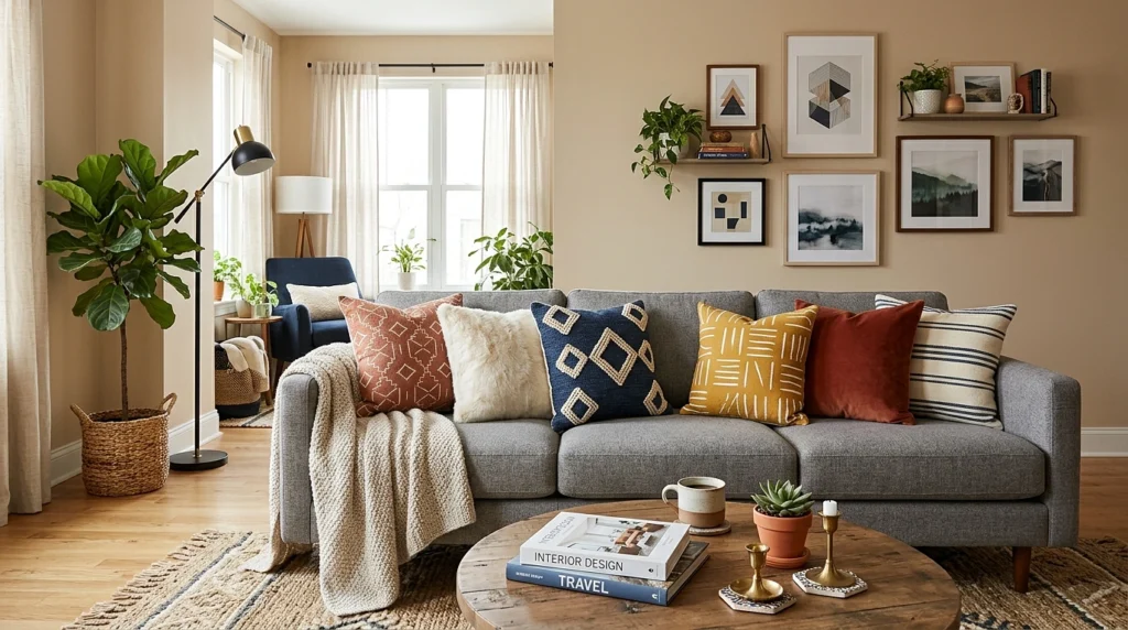 6 Pillow Ideas for a Rented Room You Can't Paint