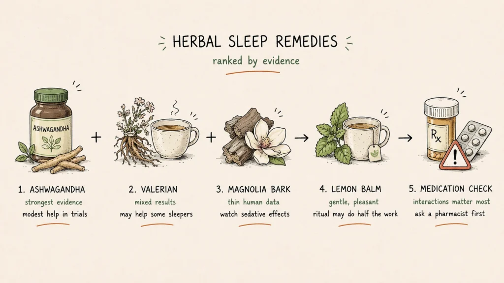 Herbal Sleep Aids Ranked by Evidence: What Actually Works