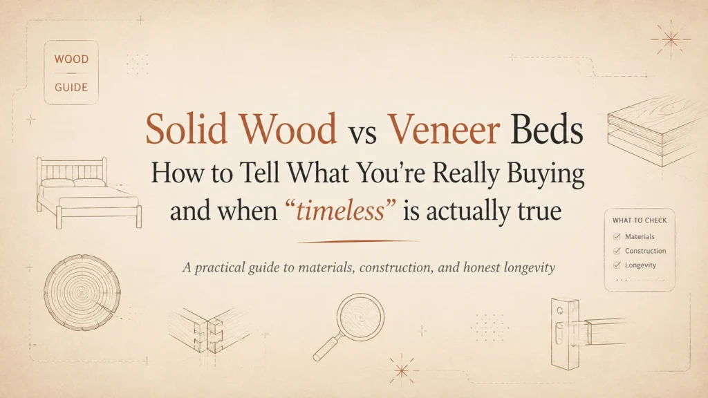 Solid Wood vs Veneer Beds: How to Tell What You're Buying