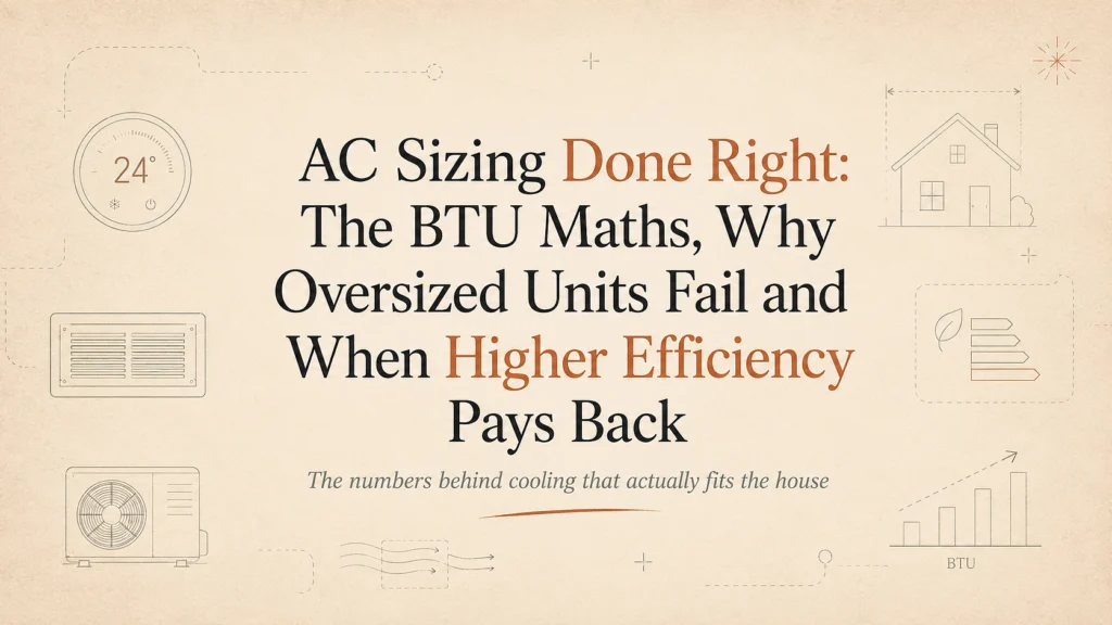 AC Sizing: Why the Square Footage Rule Oversizes Your Home