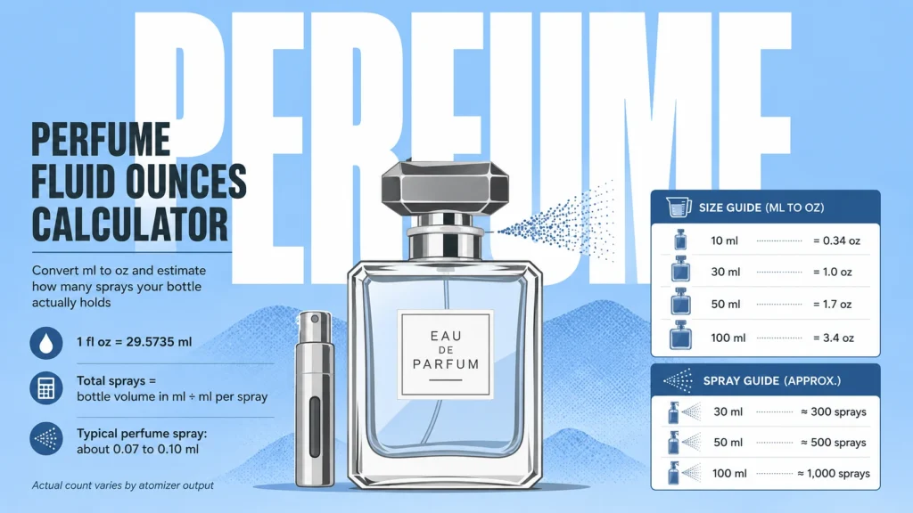Perfume ml to oz Converter: How Many Sprays Per Bottle