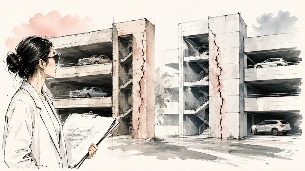 Why Parking Garages Always Crack in the Same Spot