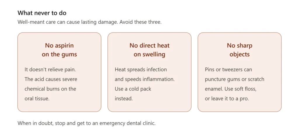Essential Things to Avoid in a Dental Emergency