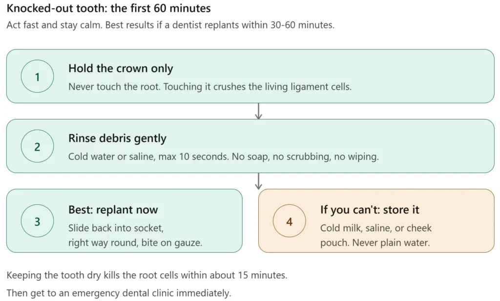 What To Do With A Knocked-Out Permanent Tooth